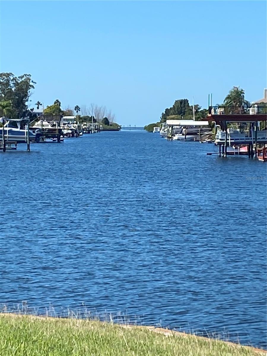 From Clubhouse looking down the main canal to the Gulf