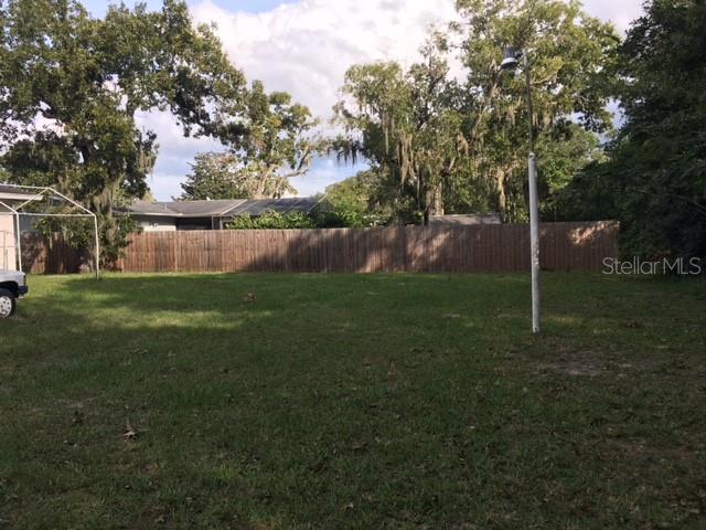 Large back yard