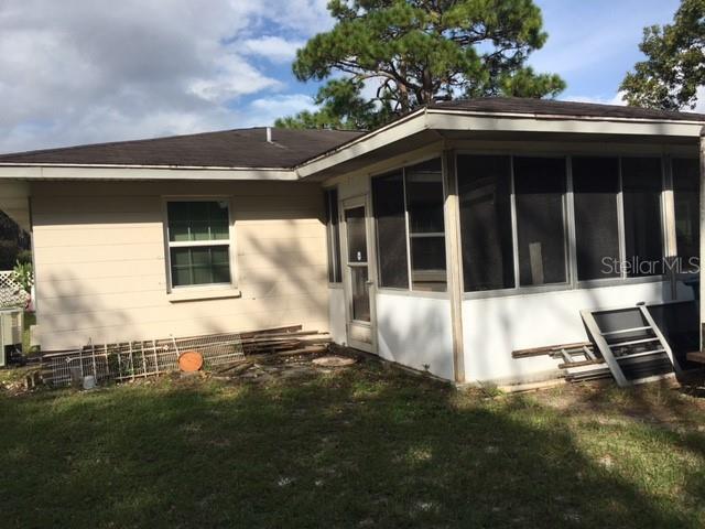 Screened in Porch in back of home