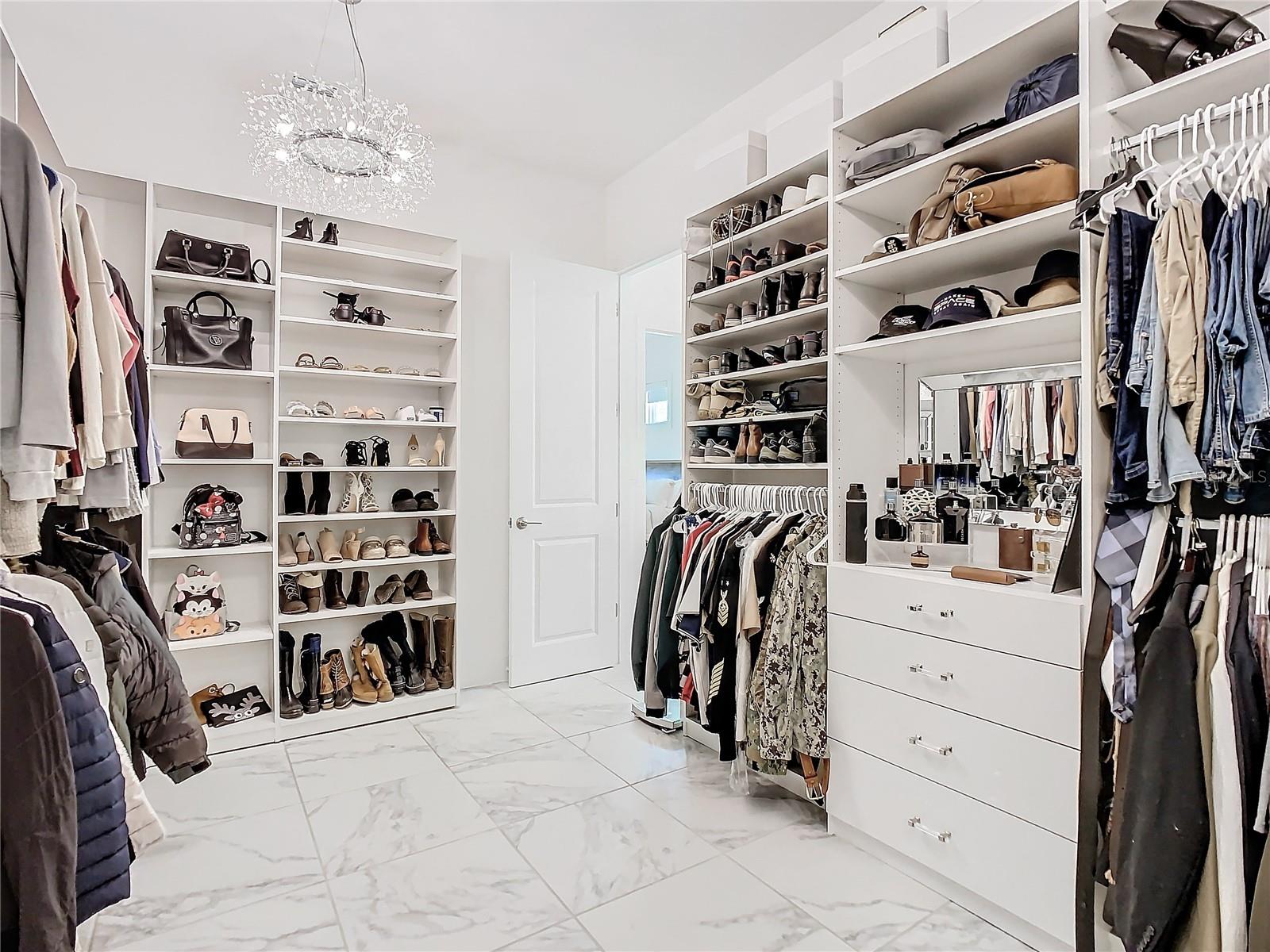 Owner walk through closet