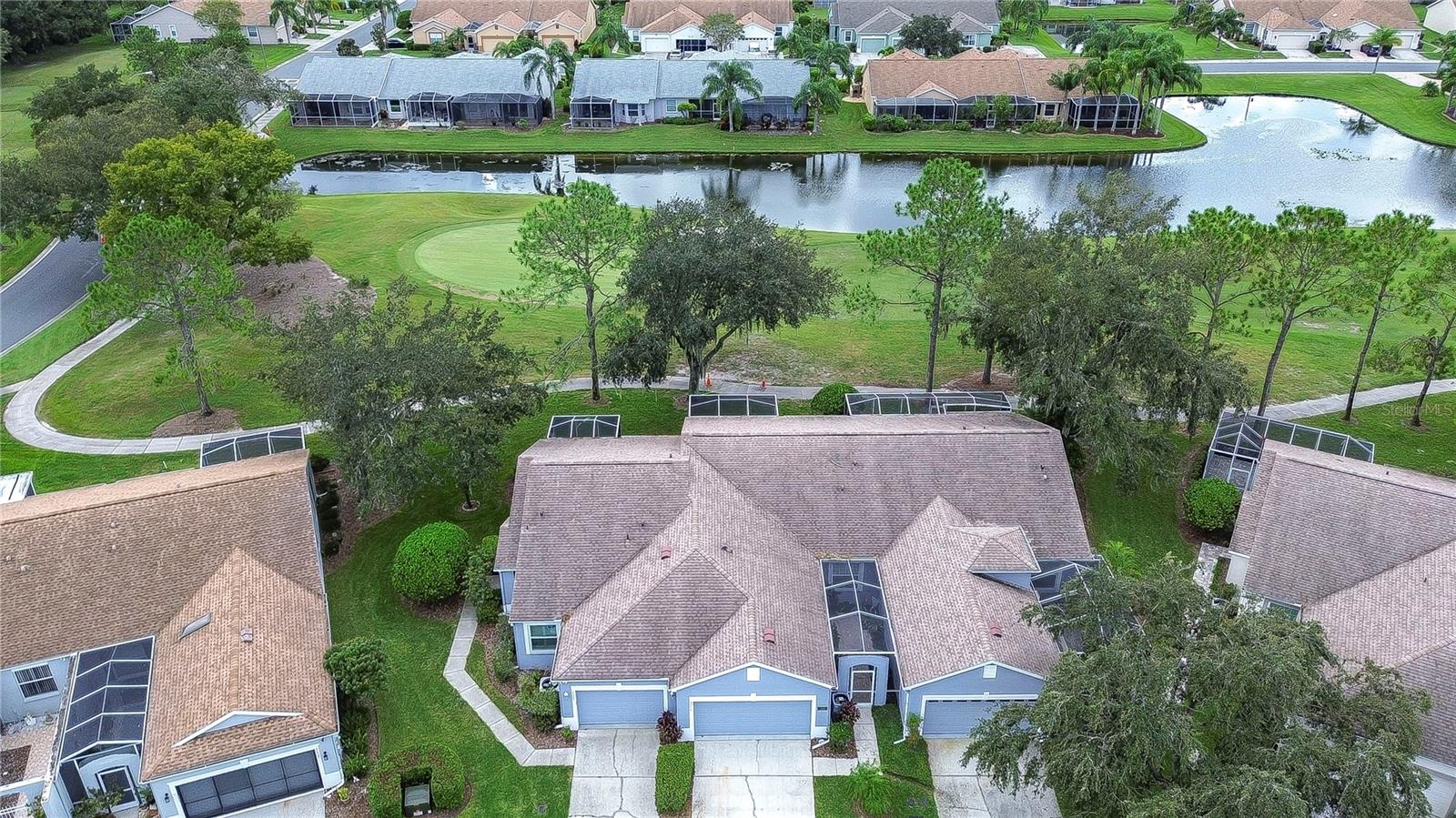 Aerial view of villa