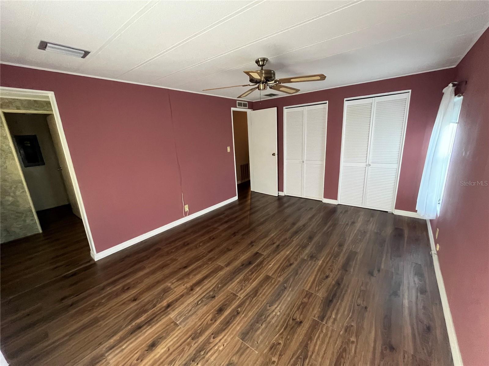 Master bedroom with walk-in AND built-in closet.