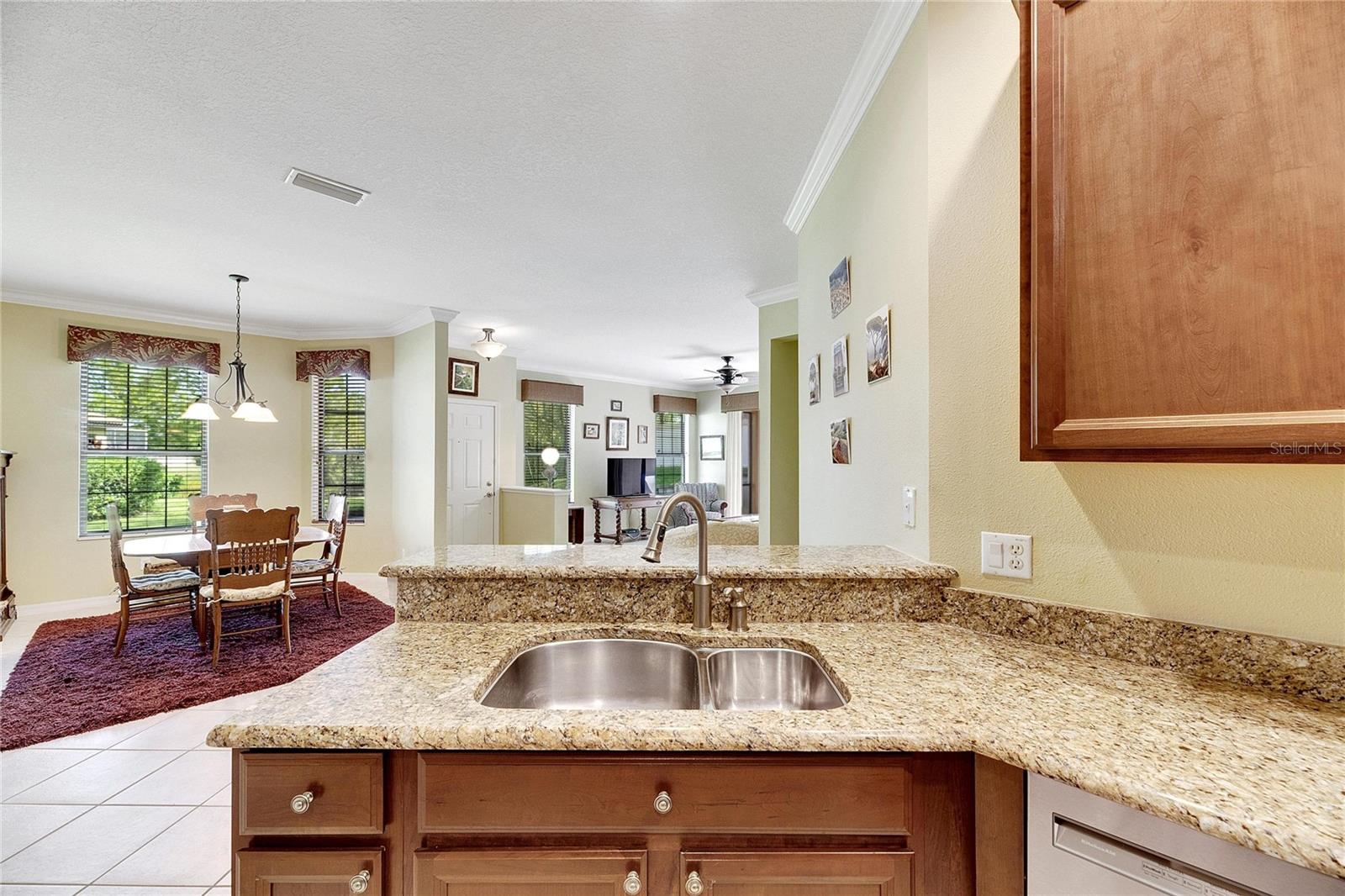 Looking at living room from kitchen