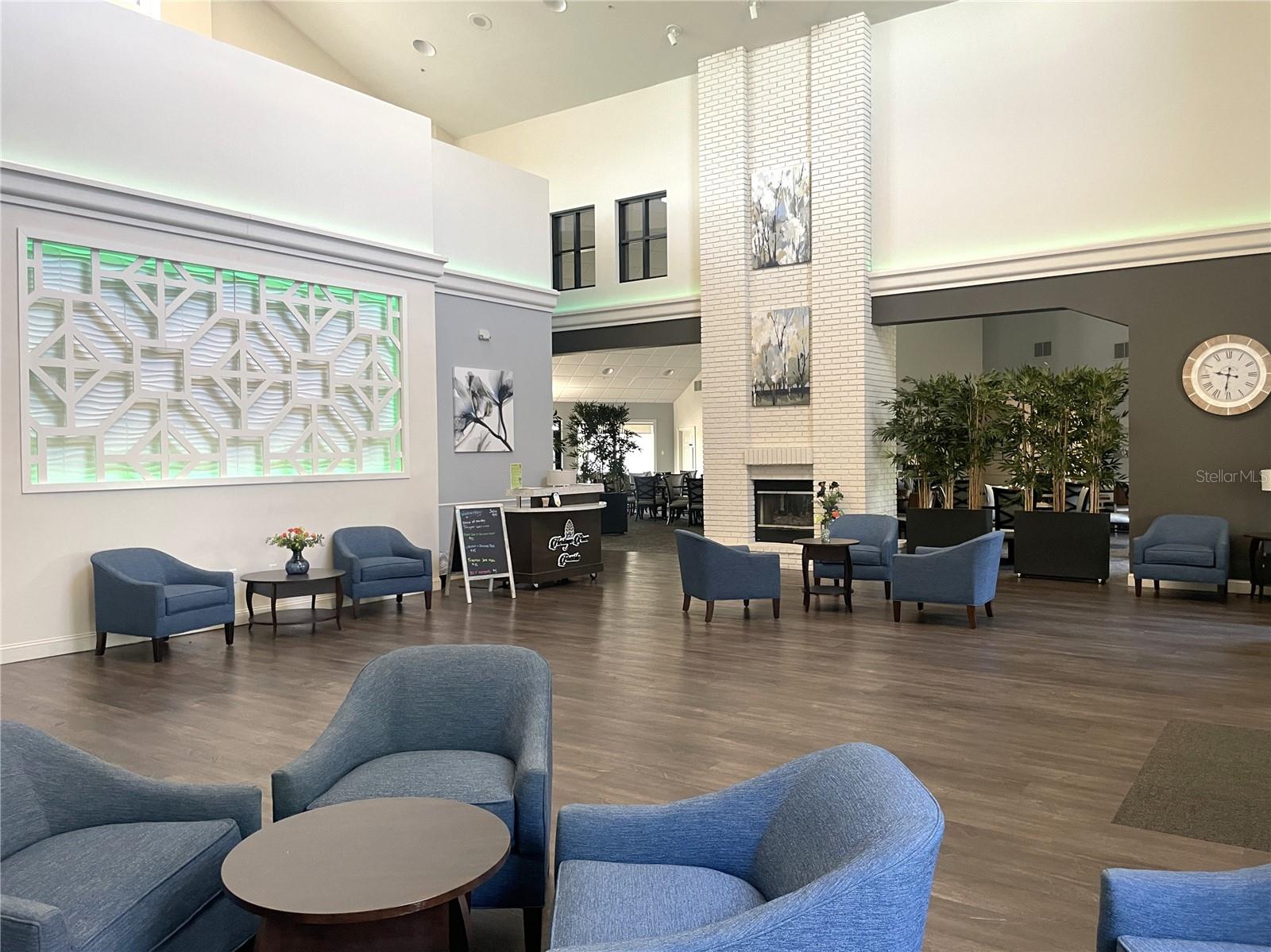 Clubhouse offers restaurant area