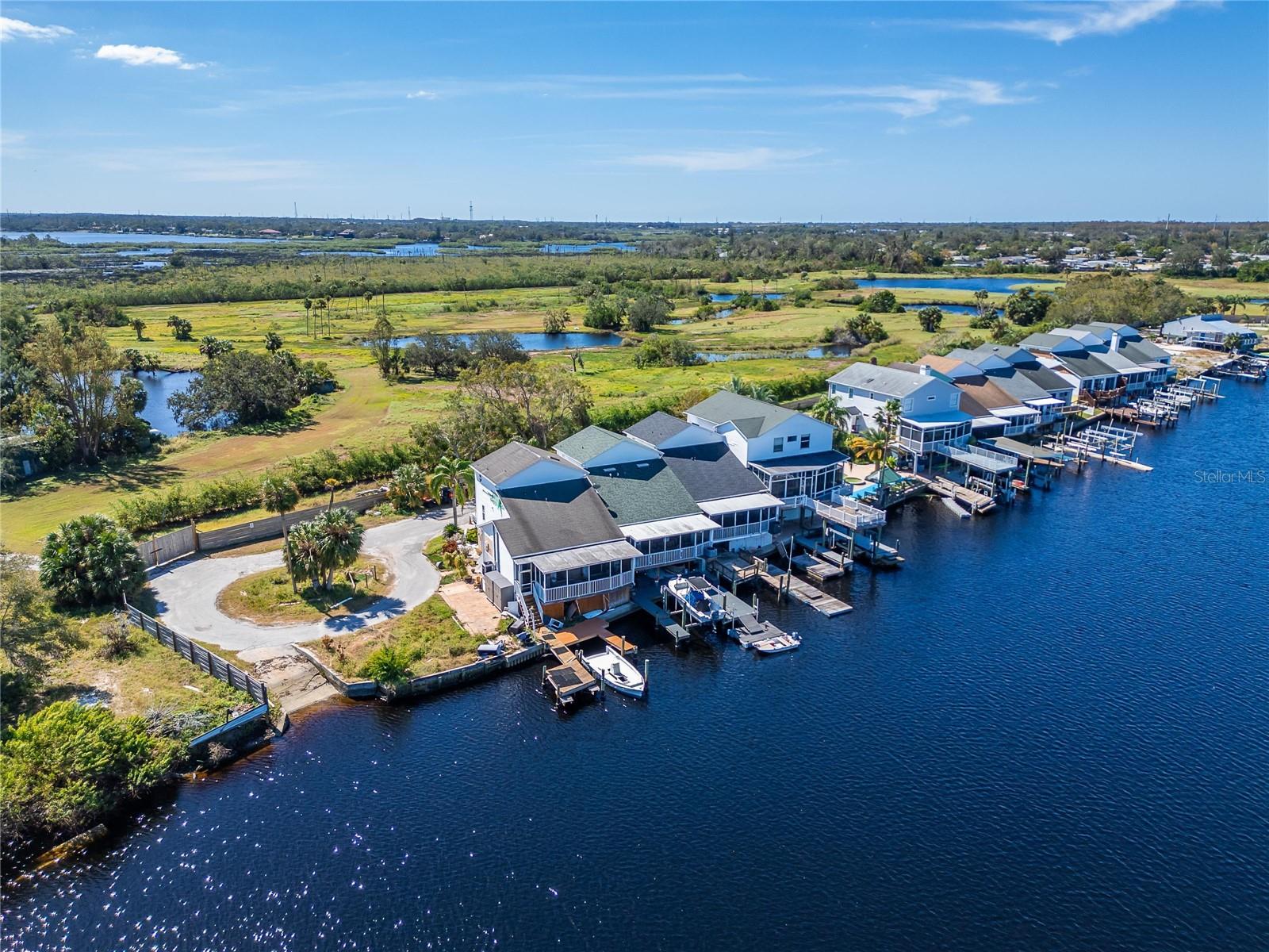 Drone view Anclote River