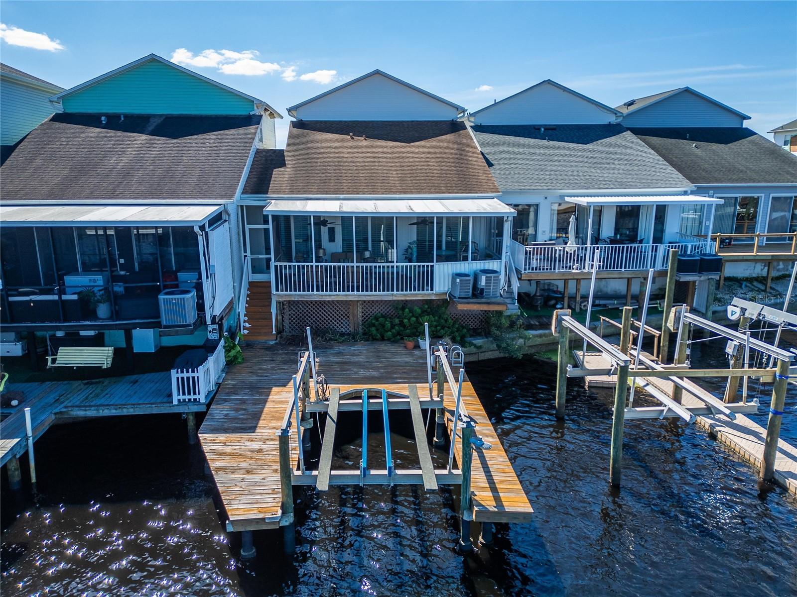 Drone view of dock