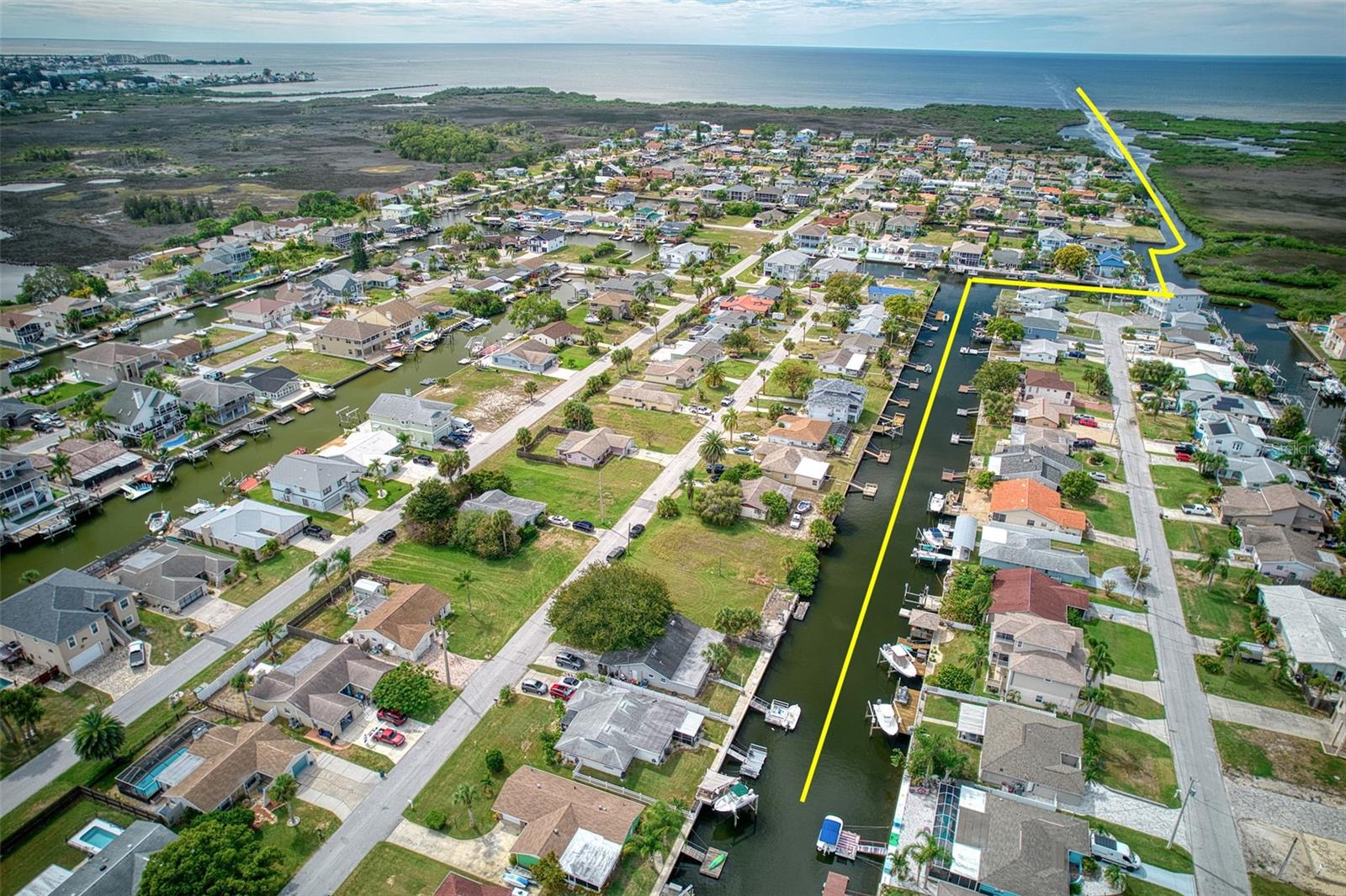 The open Gulf of Mexico is a short boat ride away!