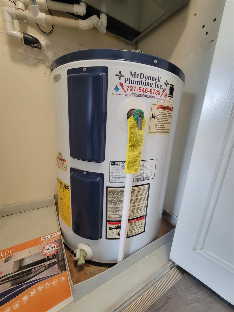 Water heater replaced in 2019