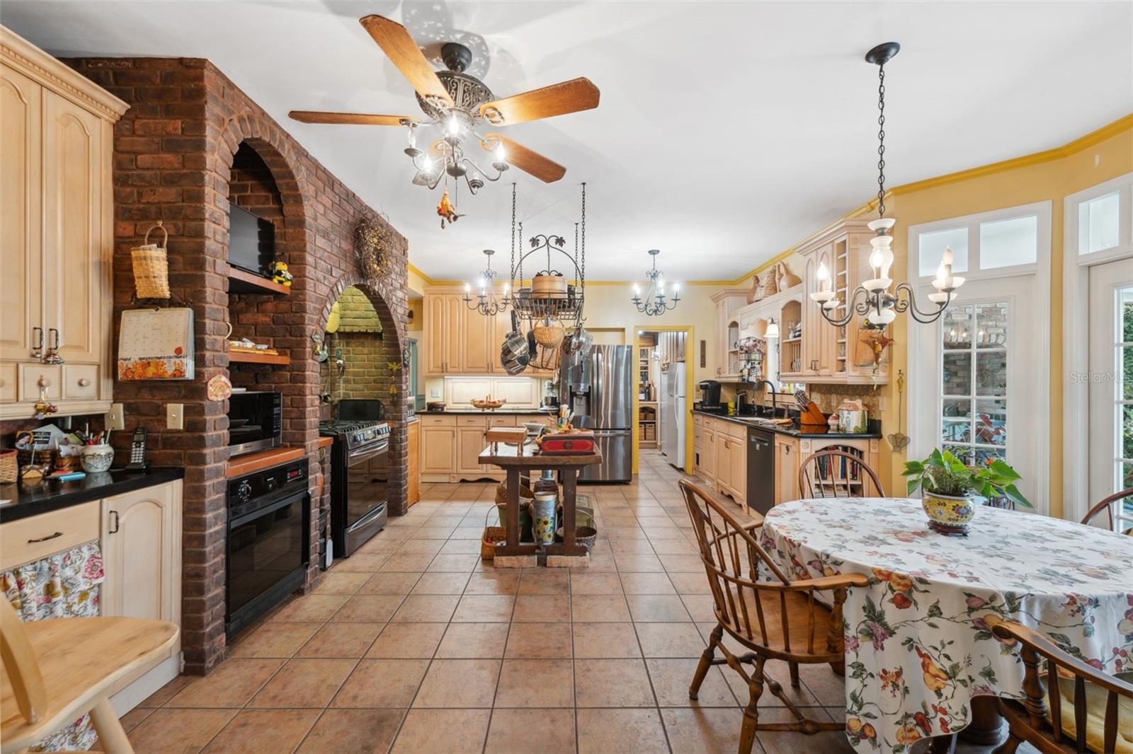 Looking into the kitchen from the den.