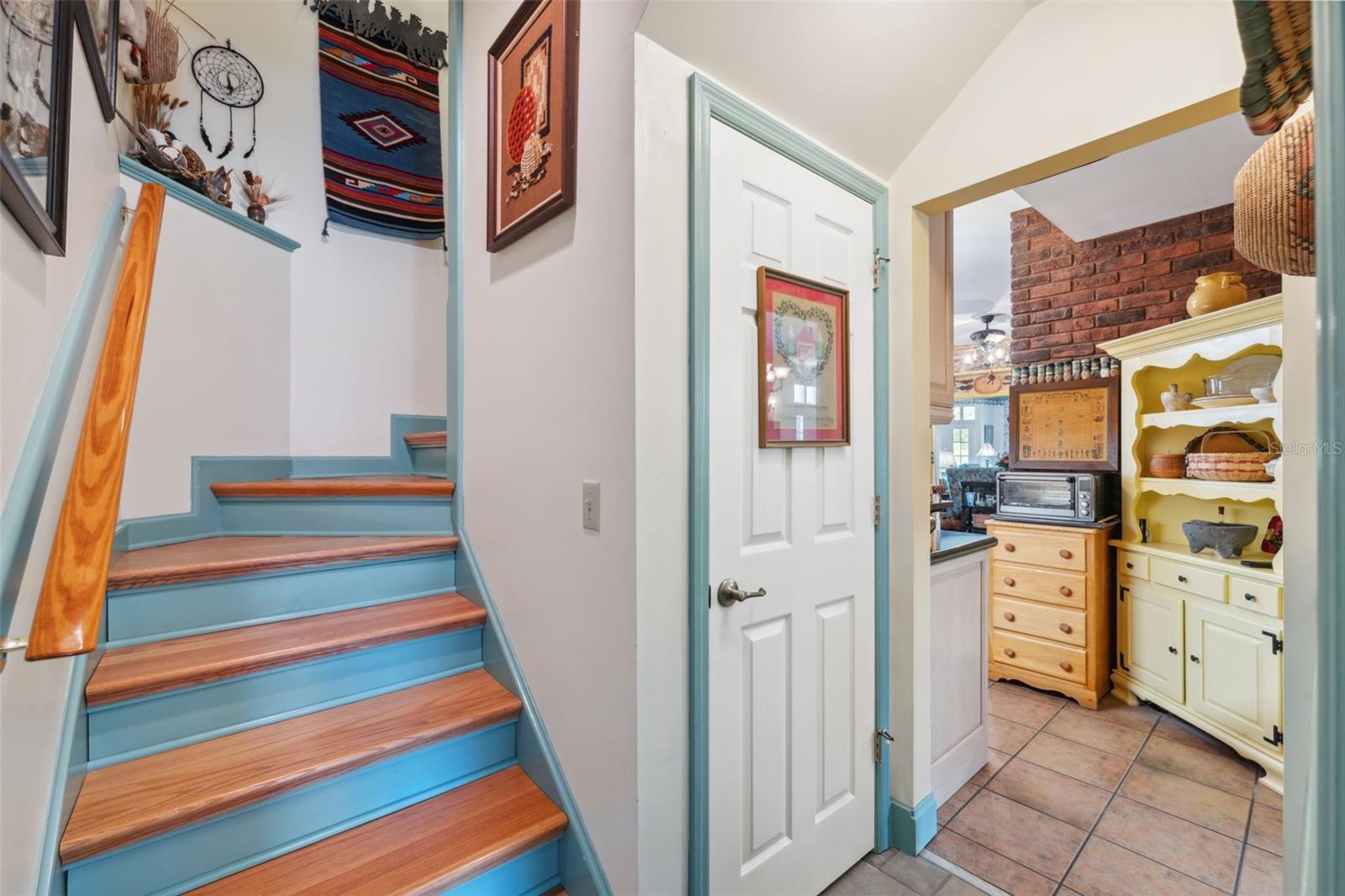 Private butler stairs from the kitchen.