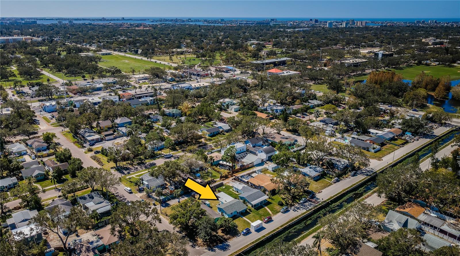 Aerial view of home