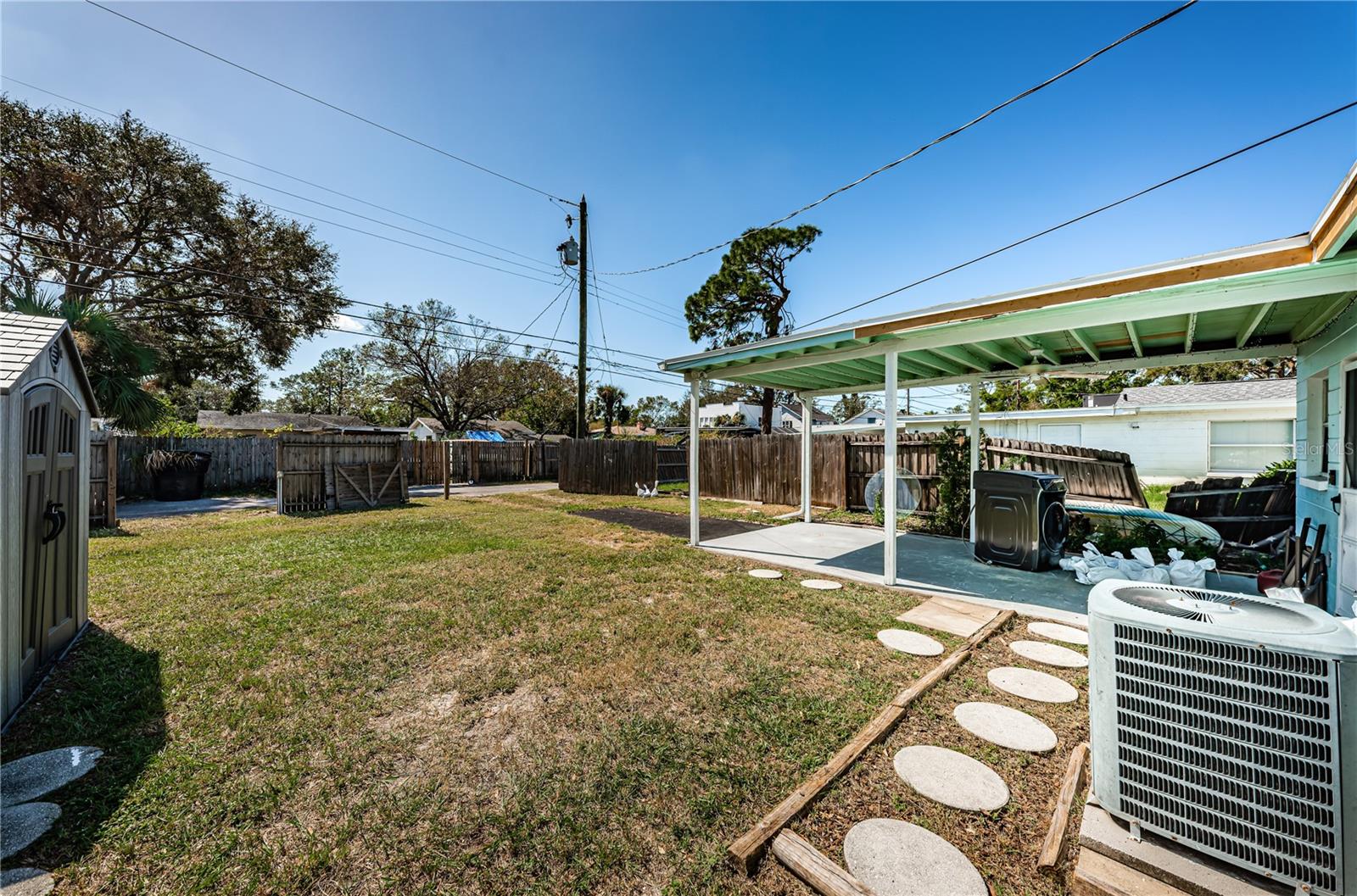 Backyard and carport, alley access