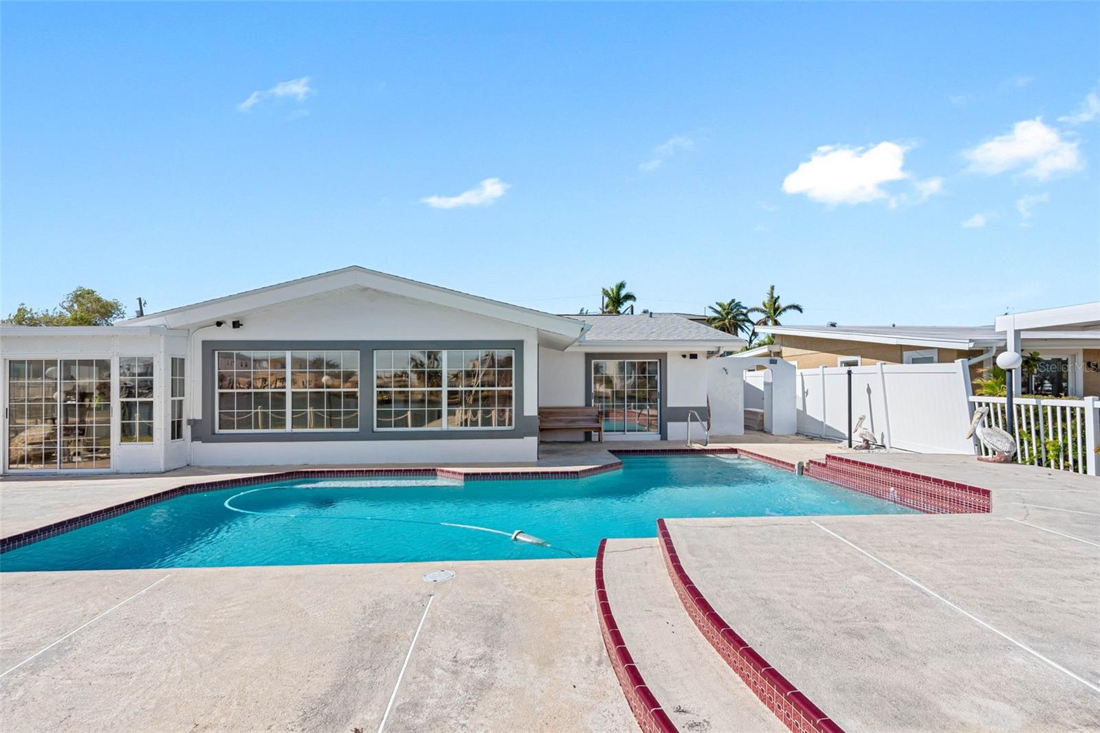 Oversized pool.