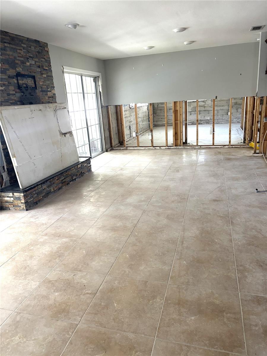 Family room, adjacent to the Kitchen.