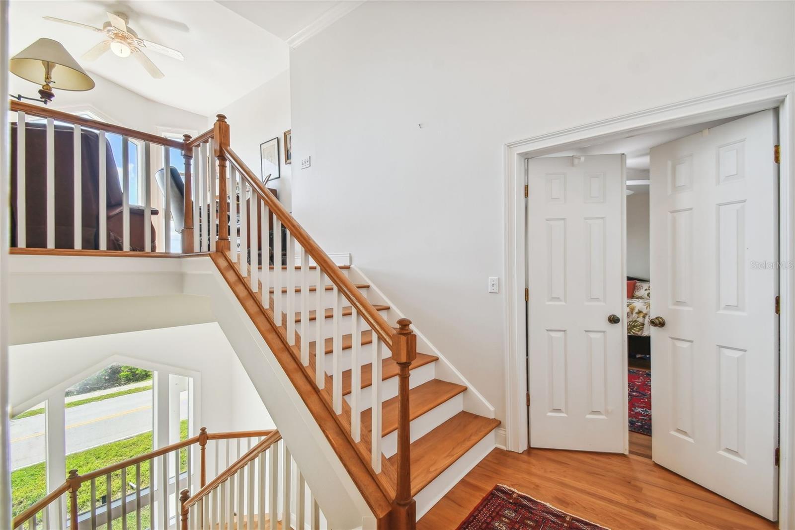 French doors to the Master and another look at the breathtaking brightness yet privacy of this custom design