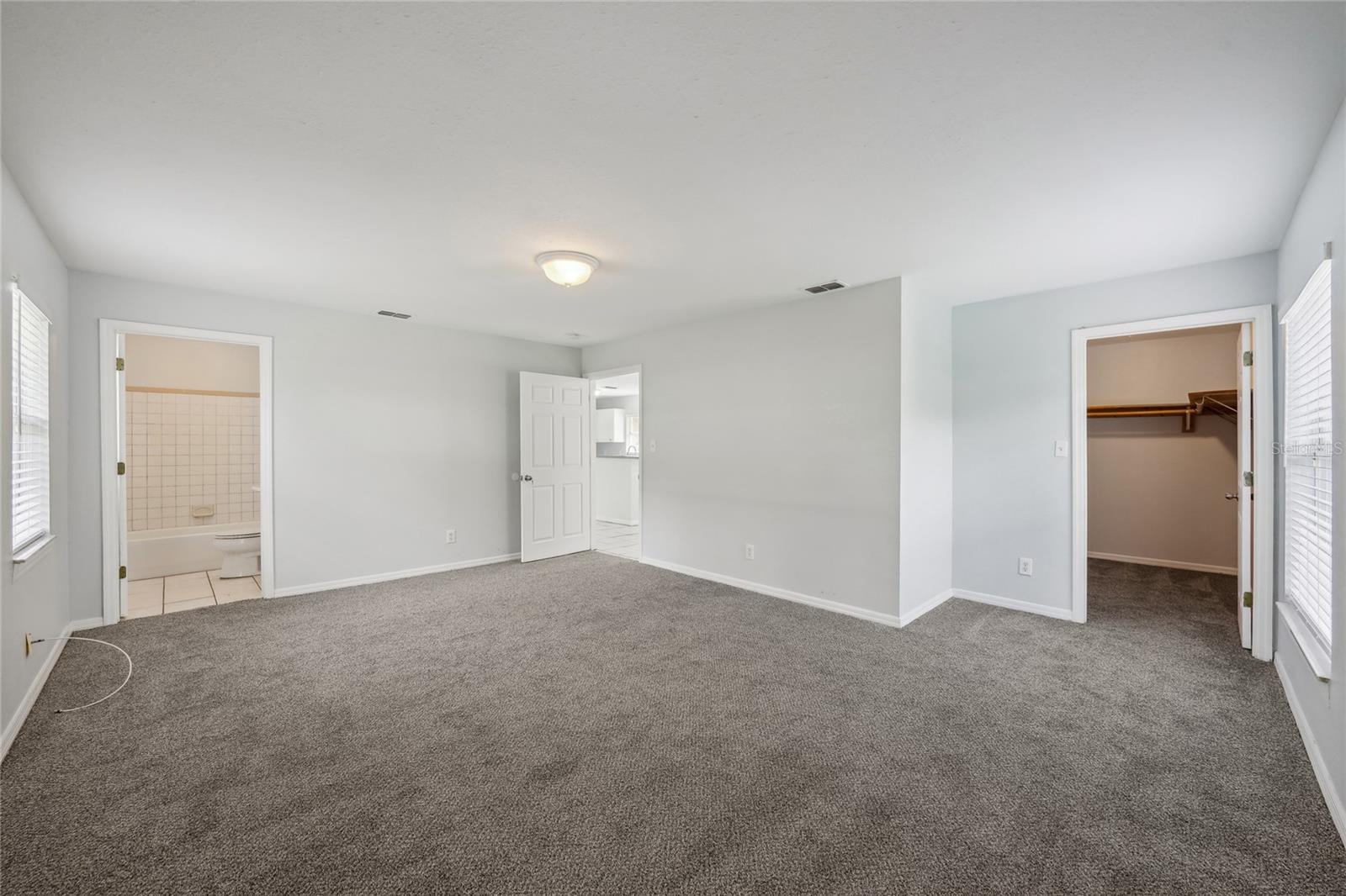 Master bedroom and closet view