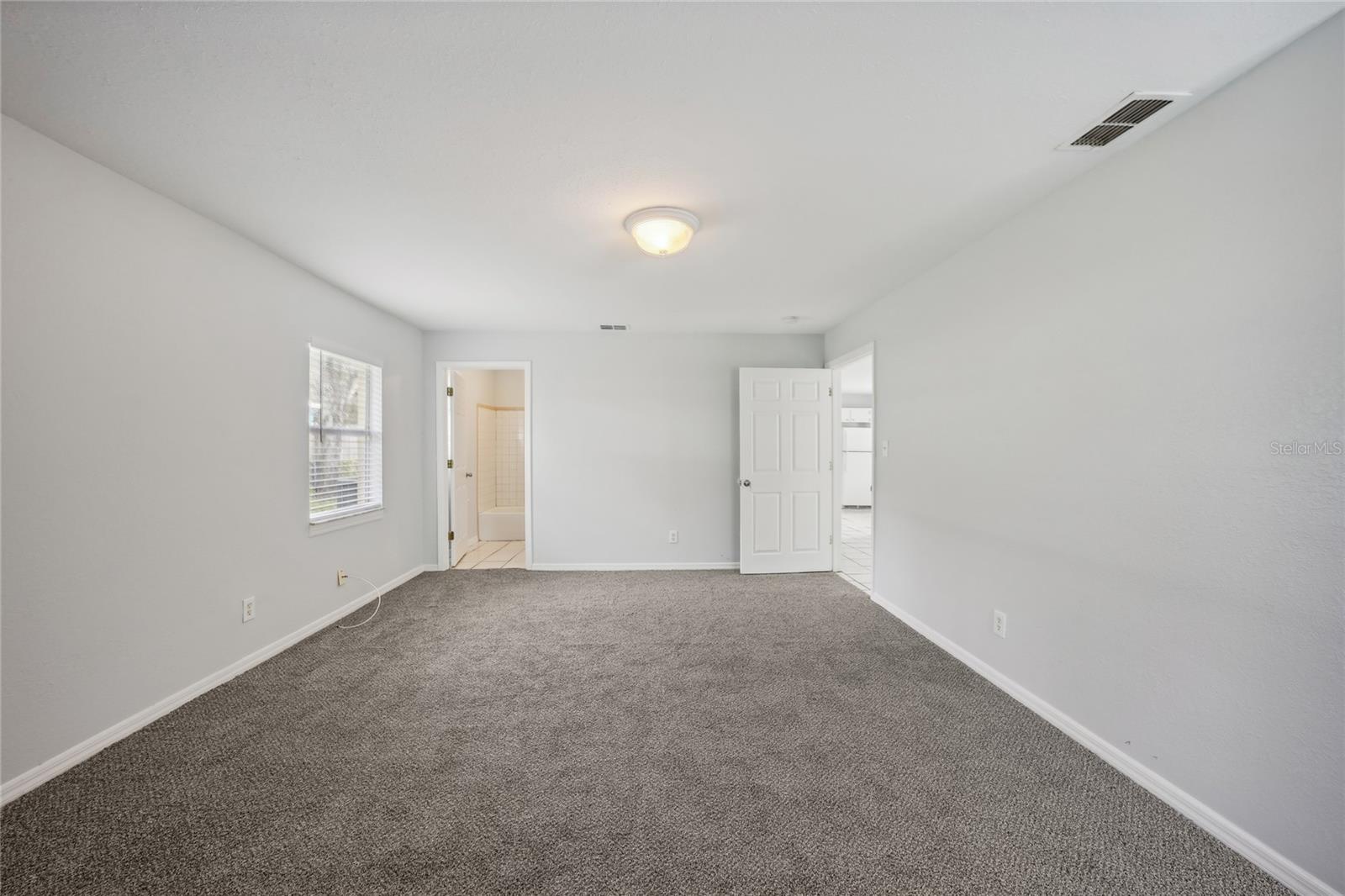 Master bedroom and bathroom door