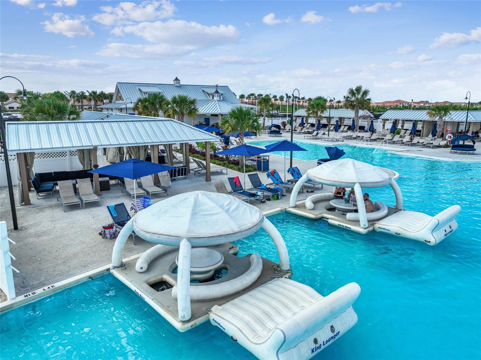 enjoy an inflatable floating cabana