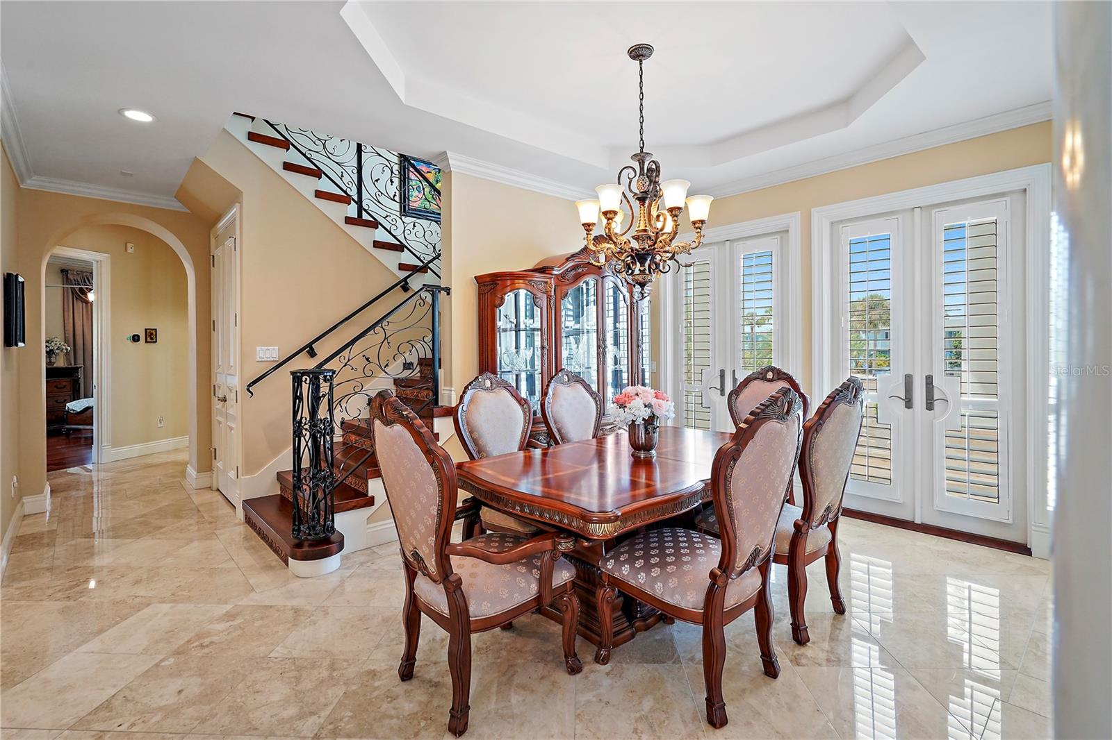 Dining Room with Staircase3341 Gulf Blvd, Belleair Beach, FL