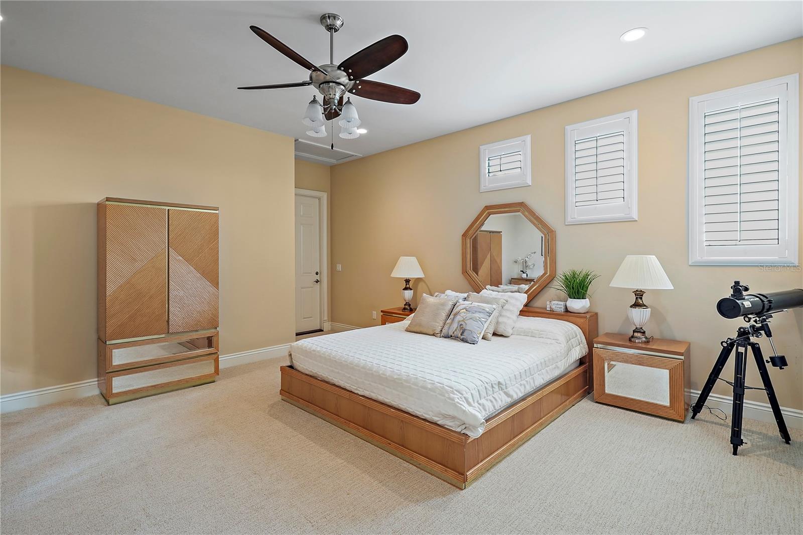 Bedroom 3 with Balcony Access3341 Gulf Blvd, Belleair Beach, FL