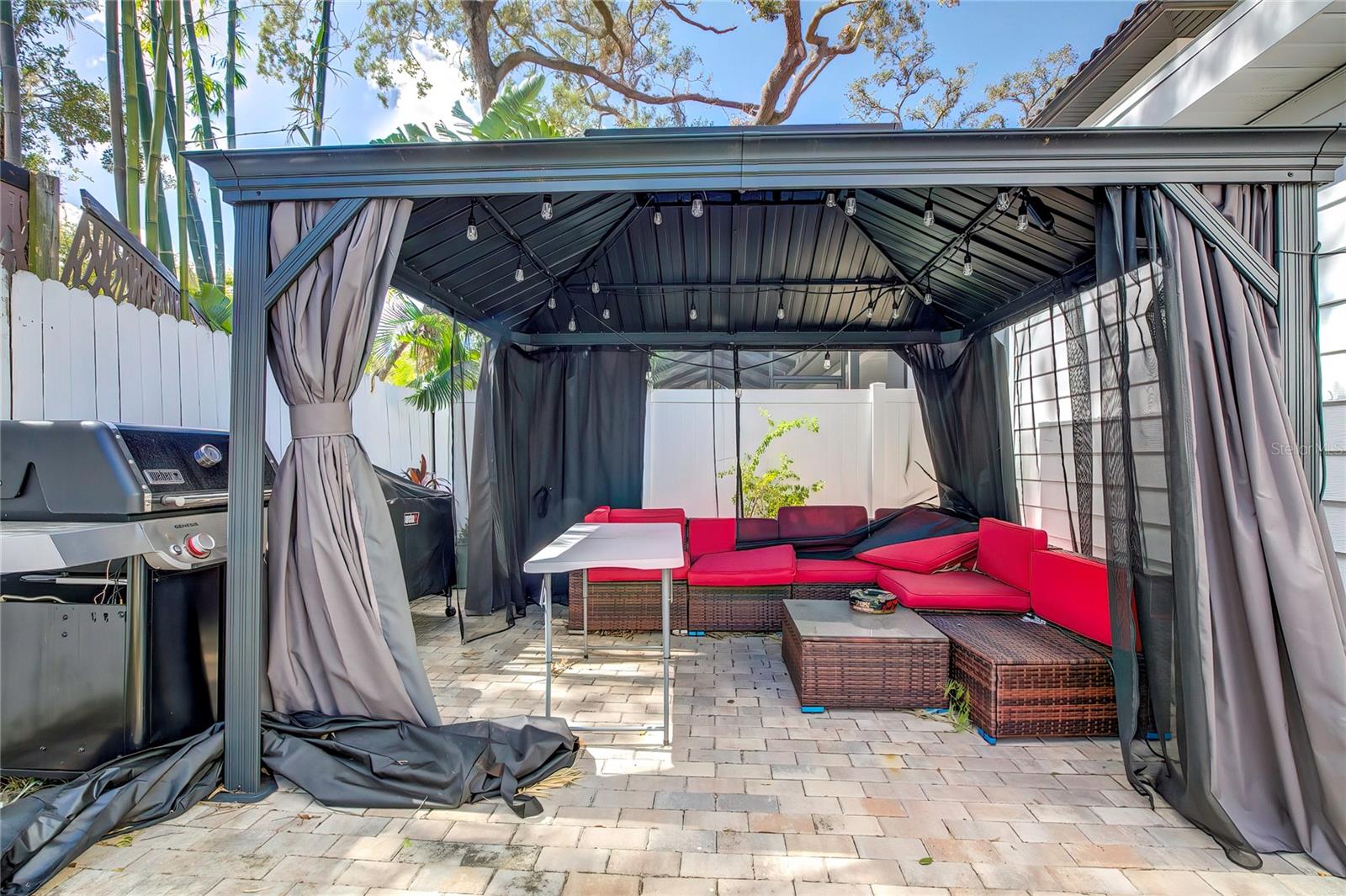 Brick Paver Patio with Pergola