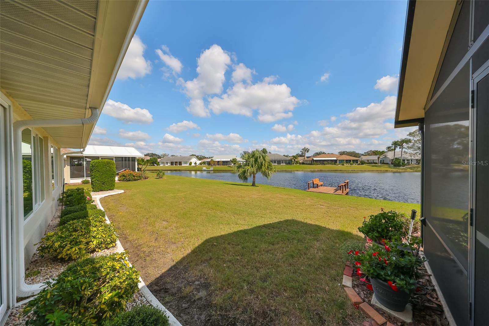 Rear Yard w/ Lovely Pond View