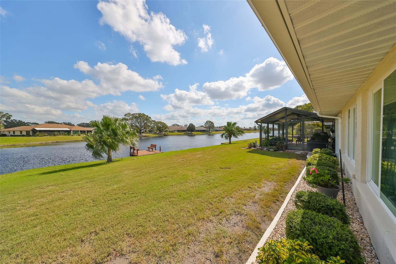 Rear Yard w/ Lovely Pond View