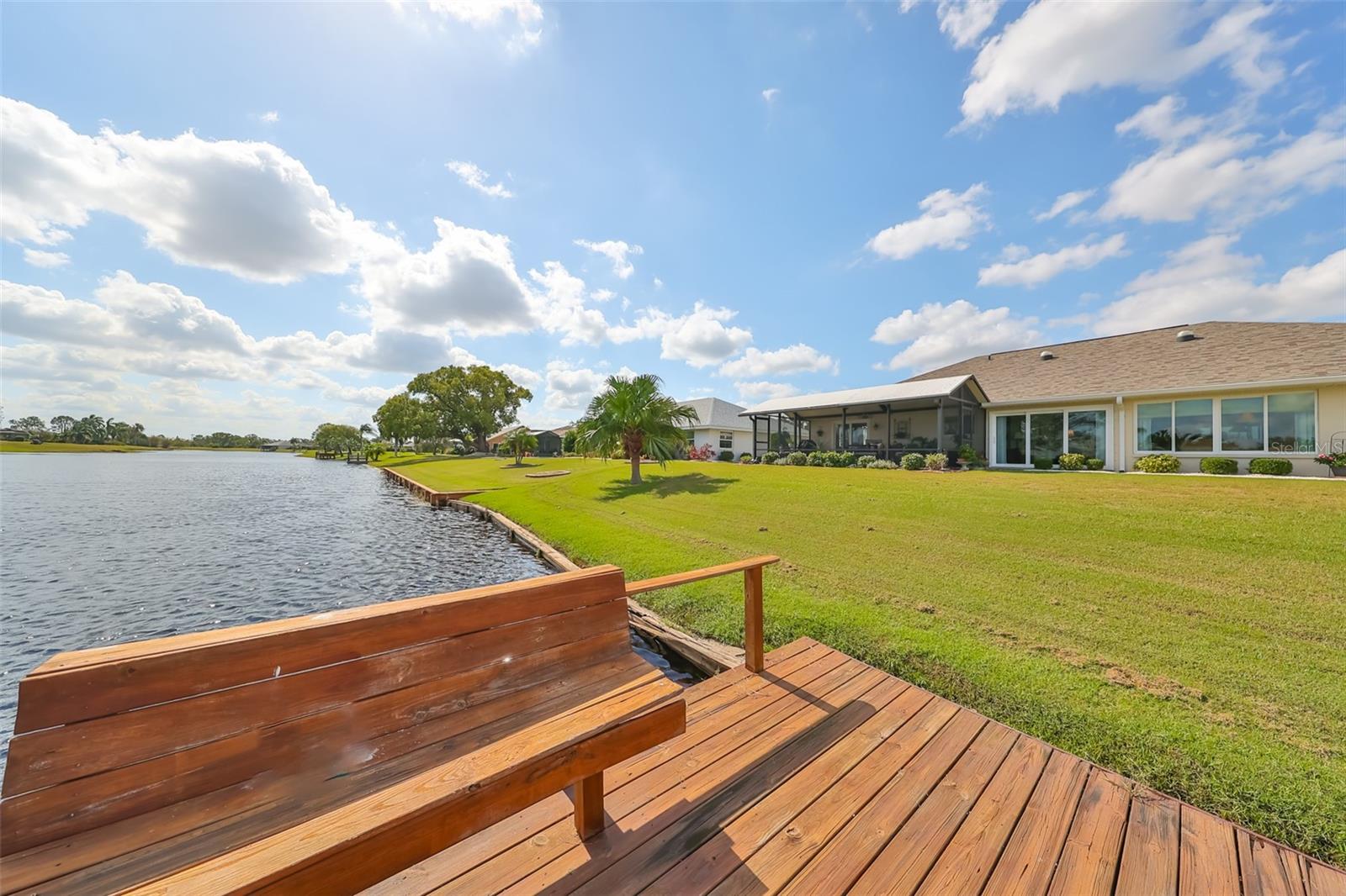 Private Dock On Caloosa Lake- Recently Painted Private Dock Perfect For Entertaining Friends & Family