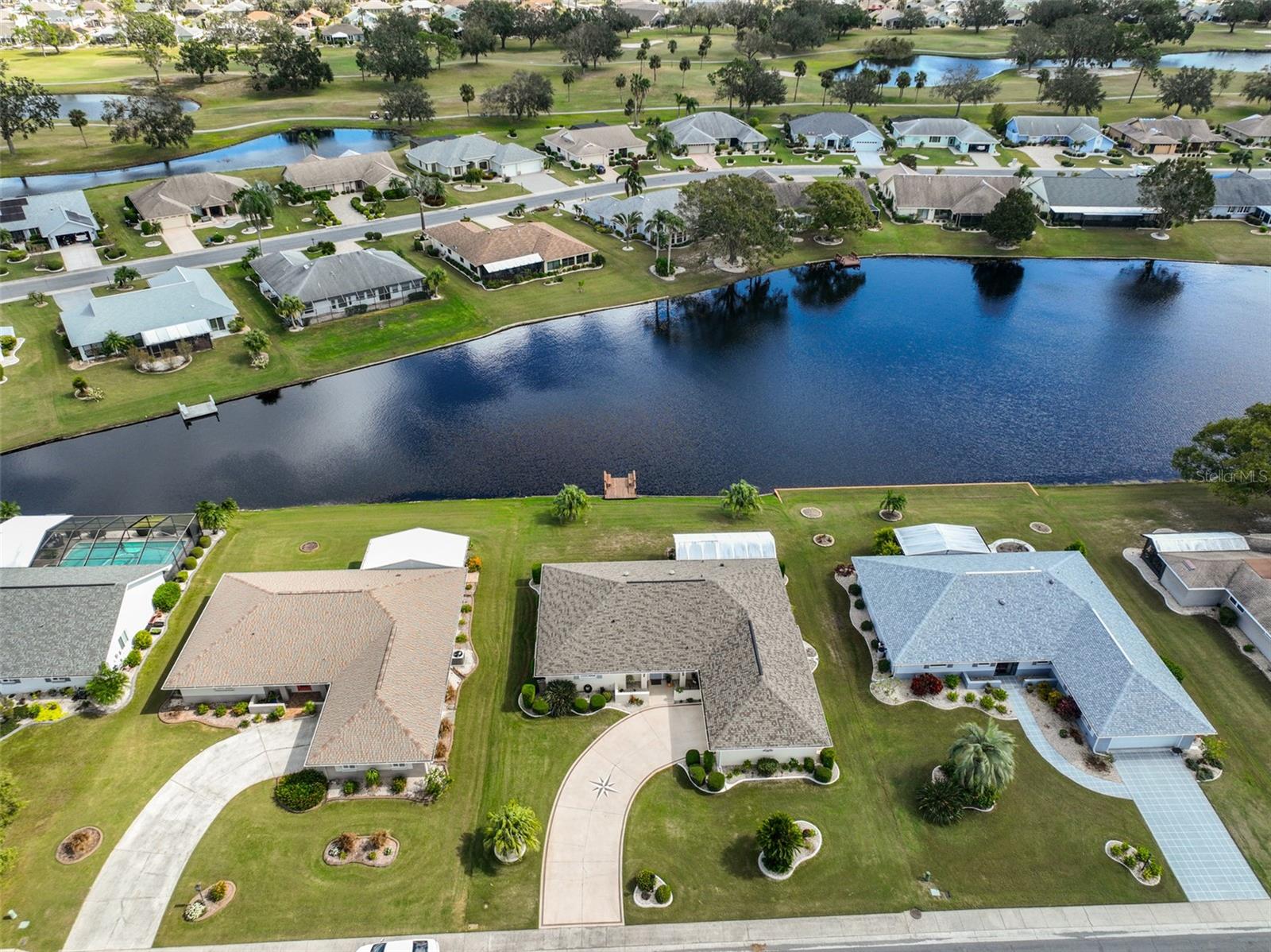 Aerial & Lovely Caloosa Pond View