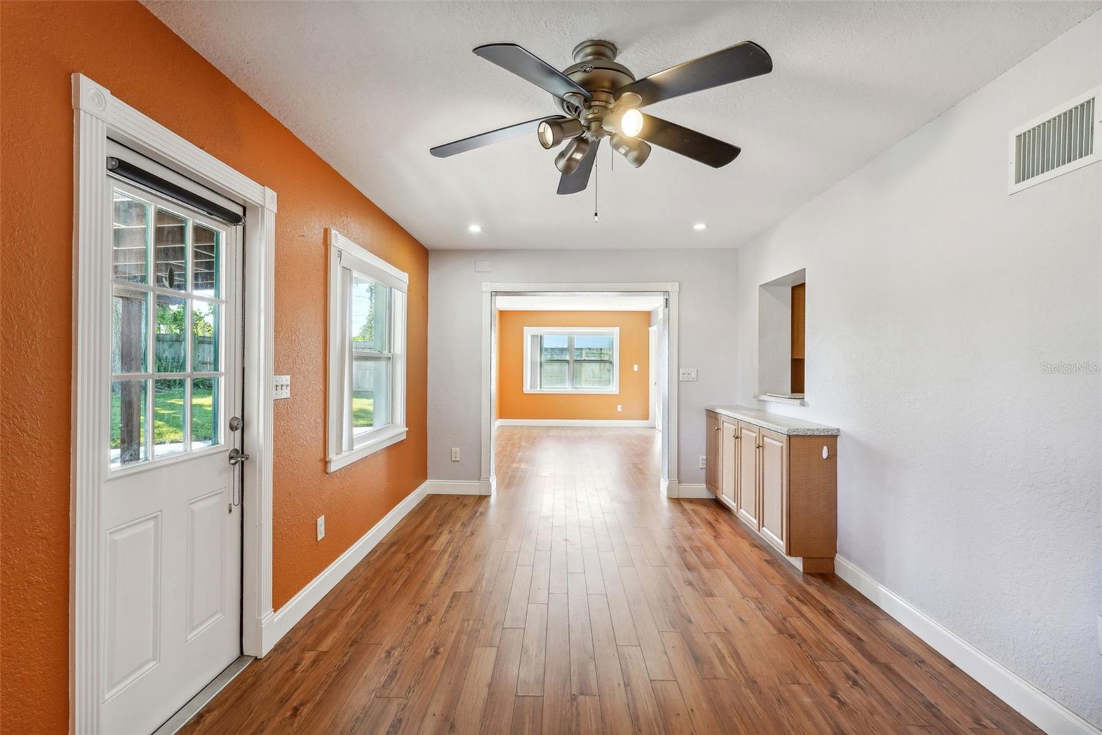 Door leading to backyard from bonus room