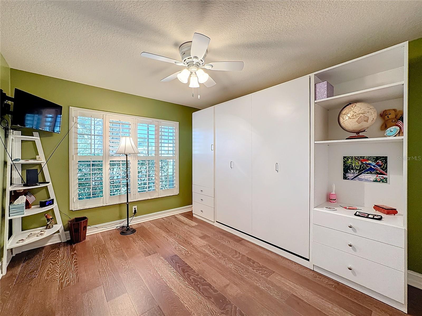 2nd Bedroom with Built in wall unit