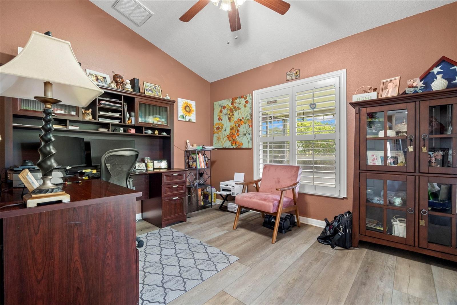 Office/den opens to the large screened lanai.