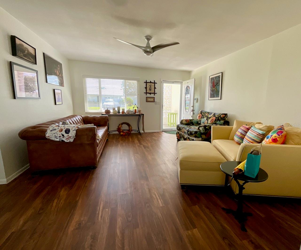 Living room front window and door