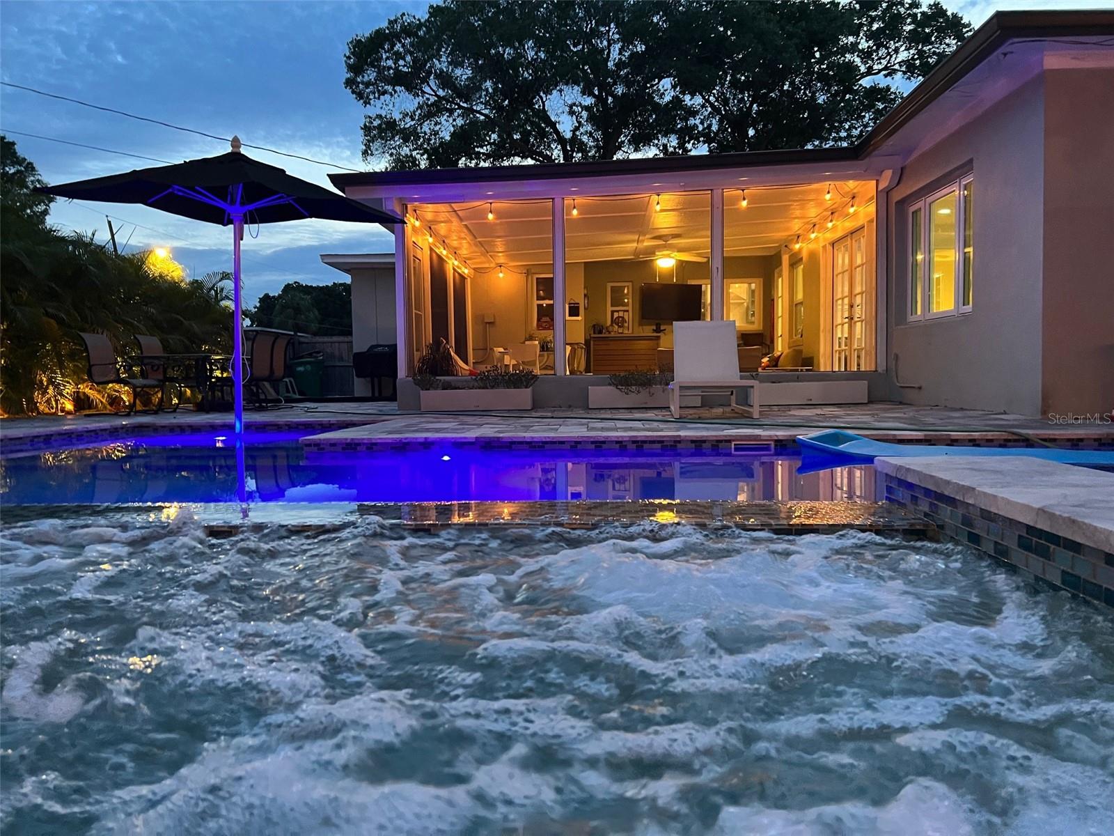 Pre-storm hot tub