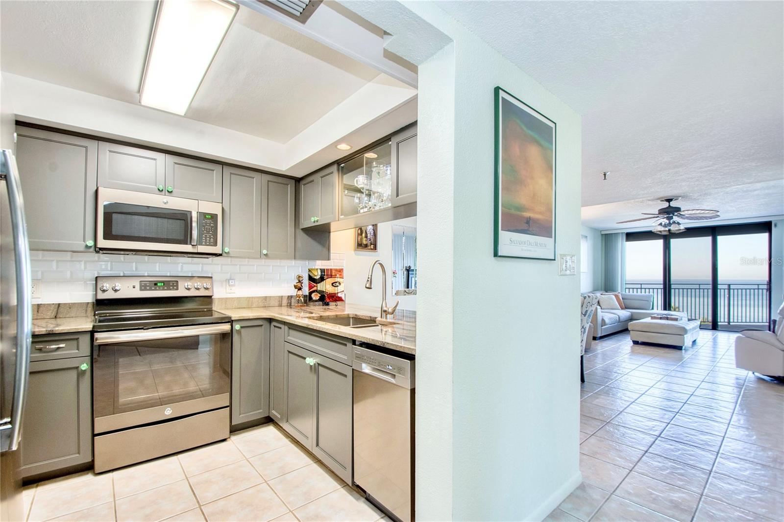 Gulf water views as you emerge from primary bedroom suite to greet the day.