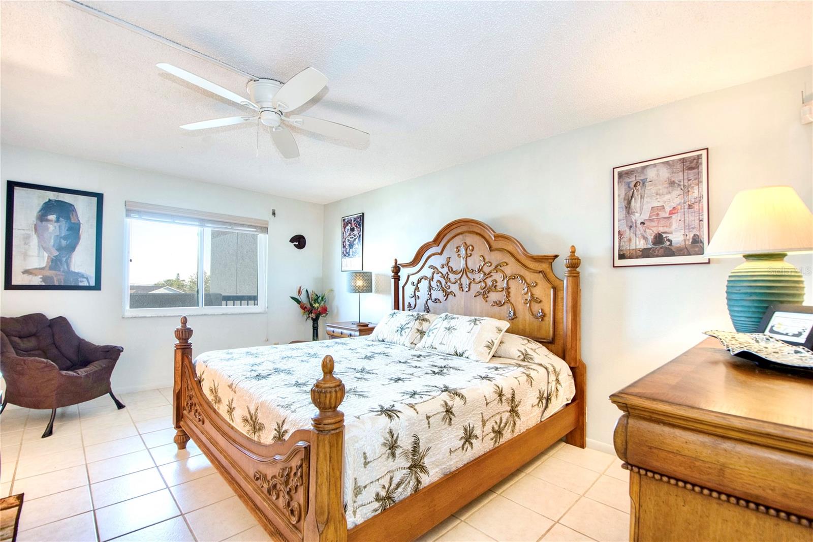 Peek-a-boo water views of the Belleair Bridge from the spacious Primary Bedroom Suite.