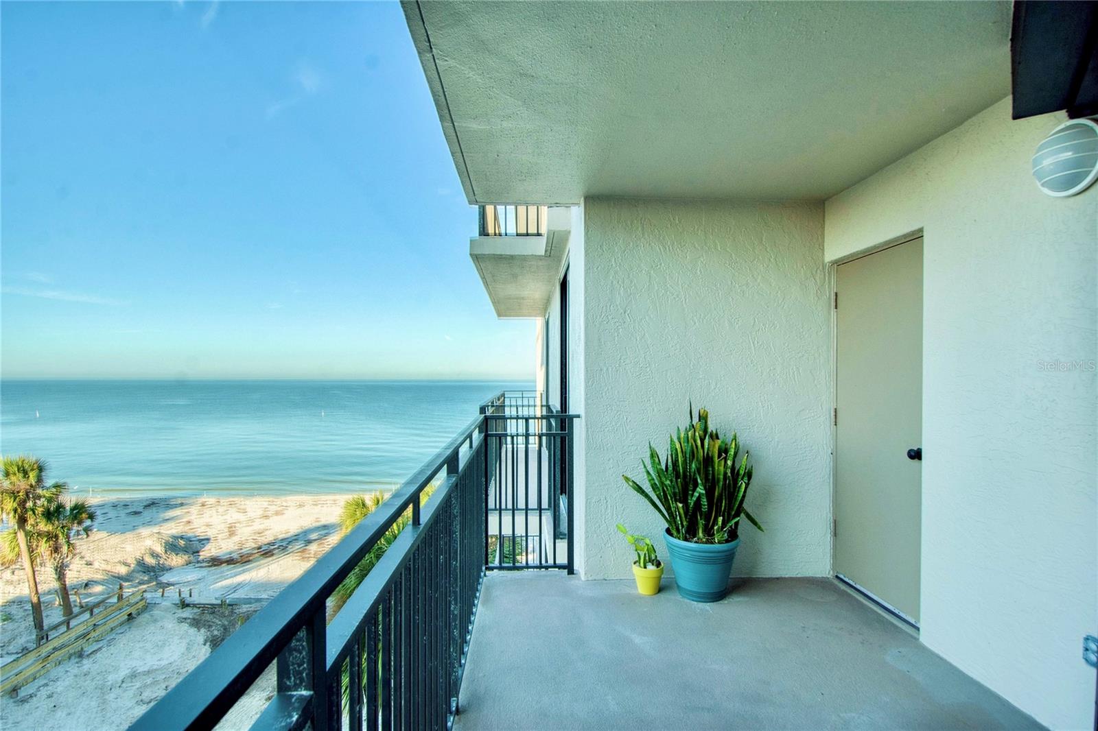 Serene Gulf Beach viewsfrom #407 balcony with private storage closet Oct 25, 2024.