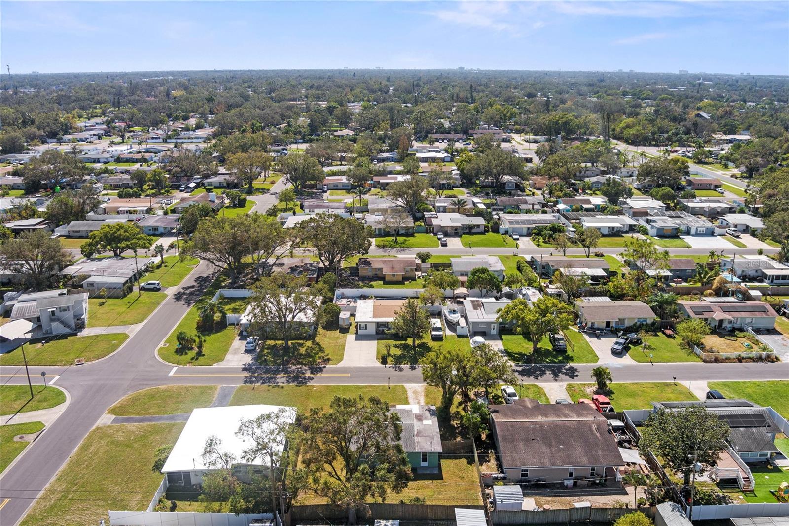 Aerial view of home