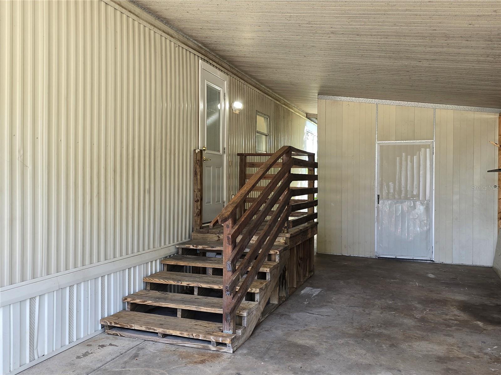 Carport and outside laundry room