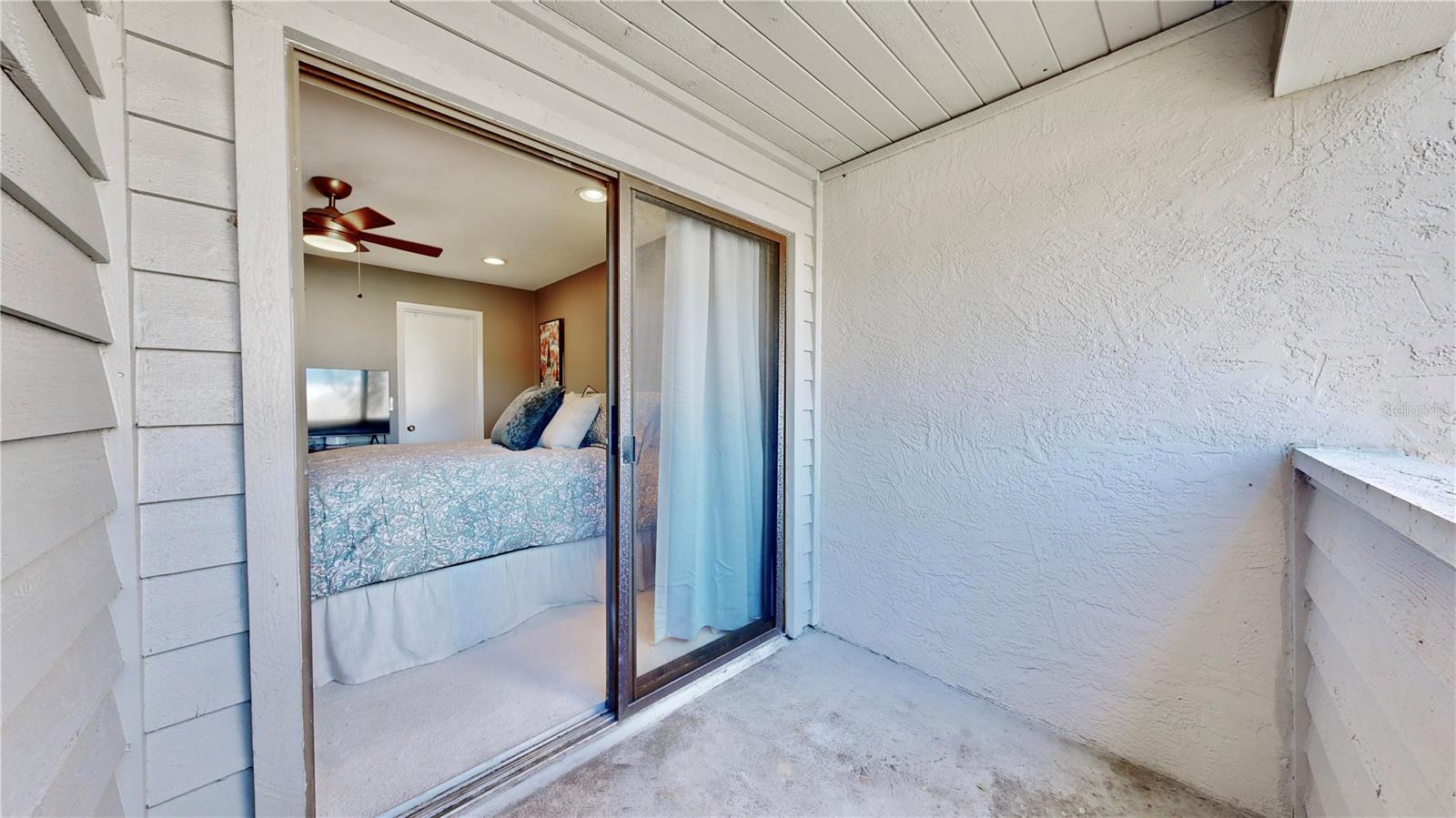 Balcony off the largest bedroom with walk in closet.