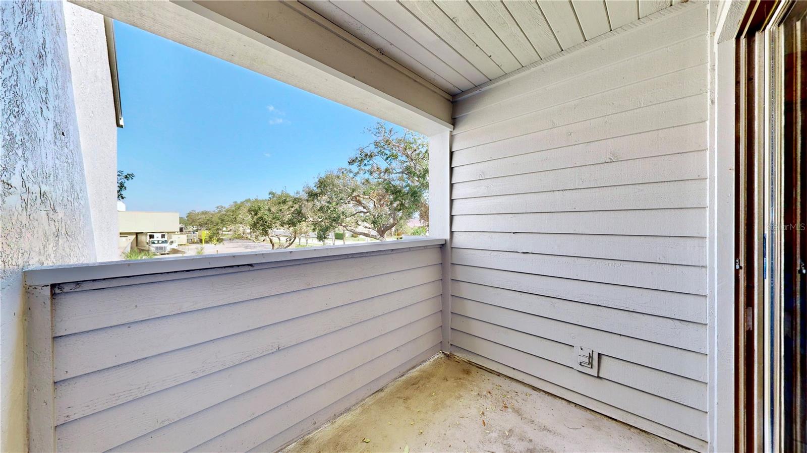 Upstairs balcony.