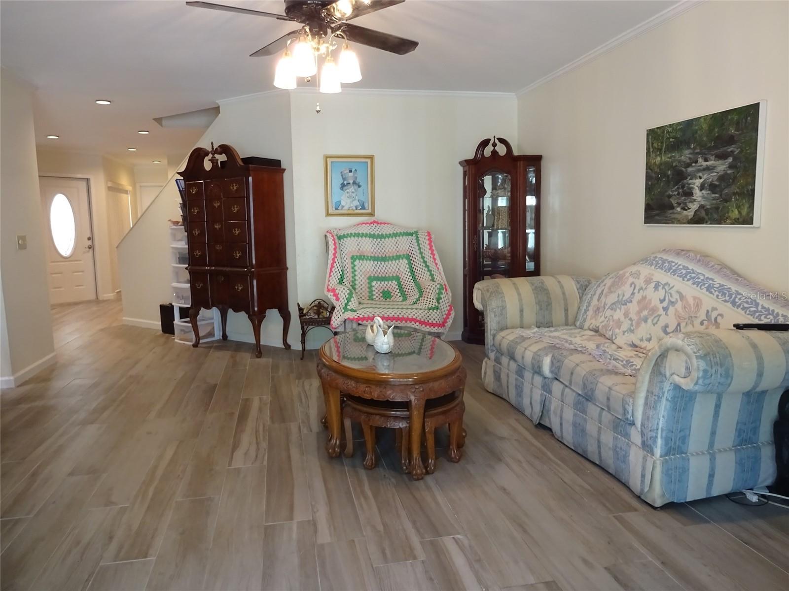 Living room from patio doors