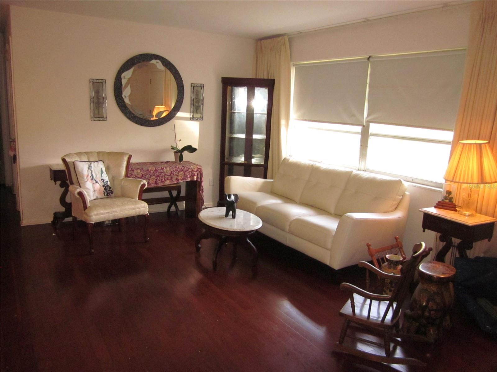 Living room with laminate-wood flooring