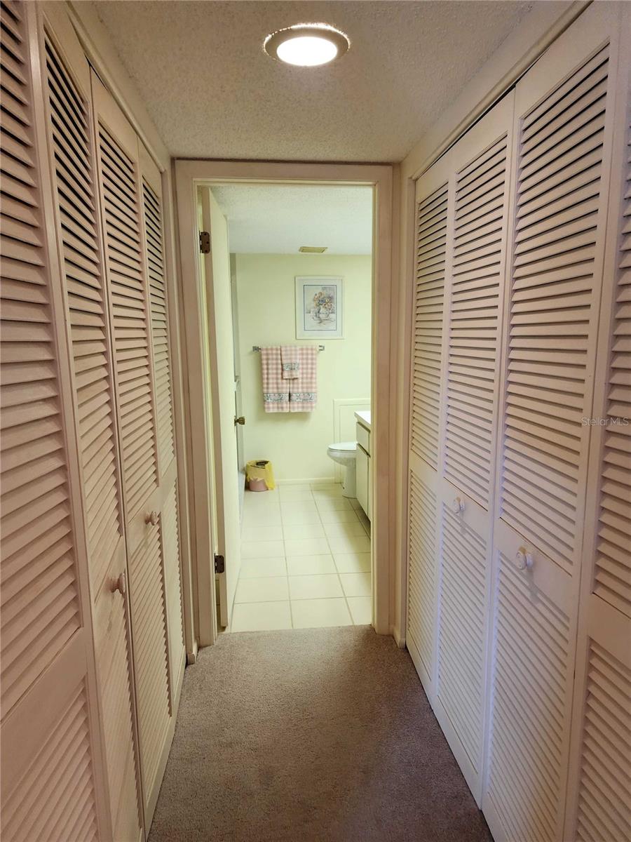 Hall from master bedroom in the master bath