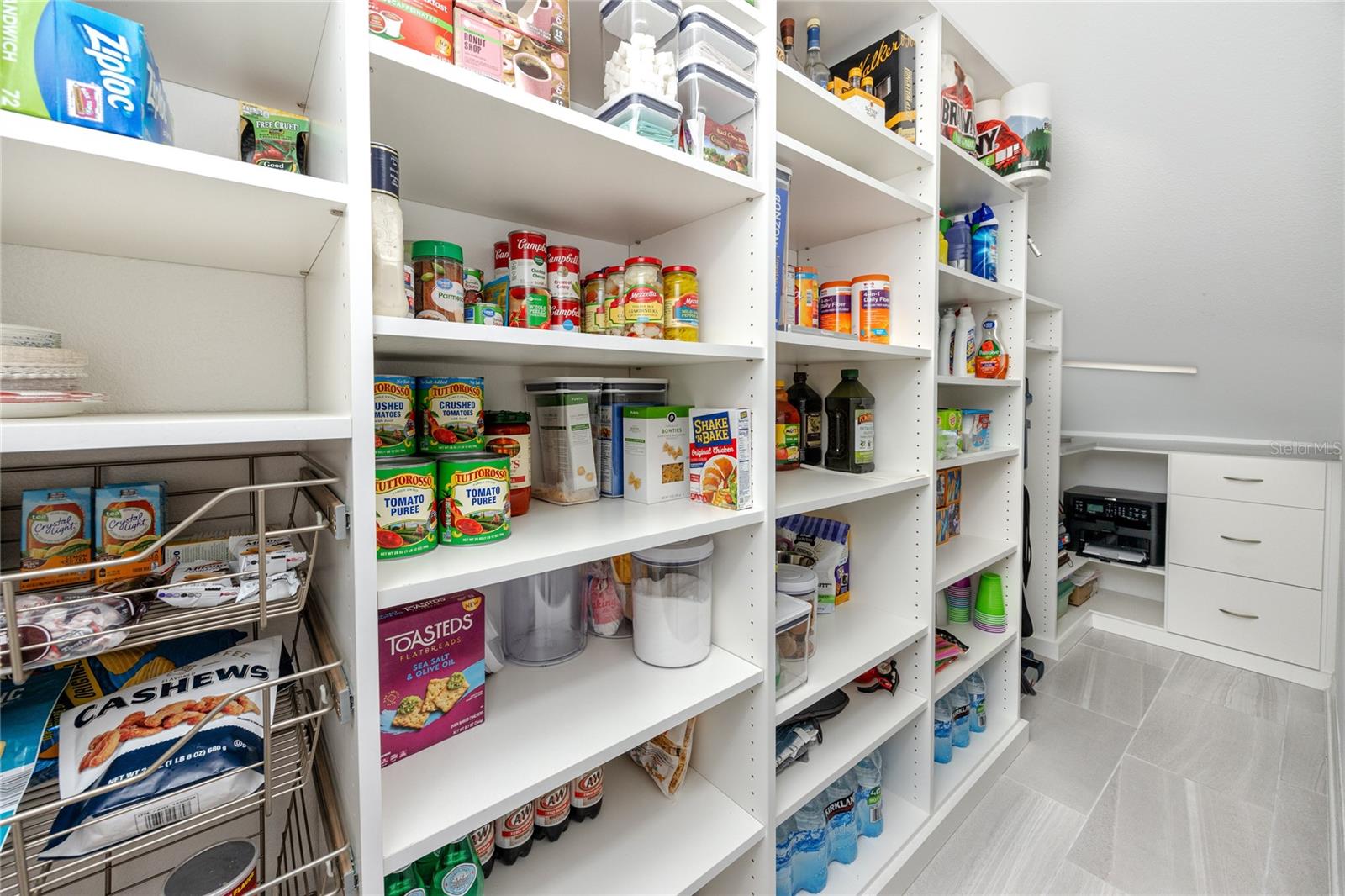 Kitchen Pantry Of Your Dreams with Custom Area for Office/Wifi Equipment!