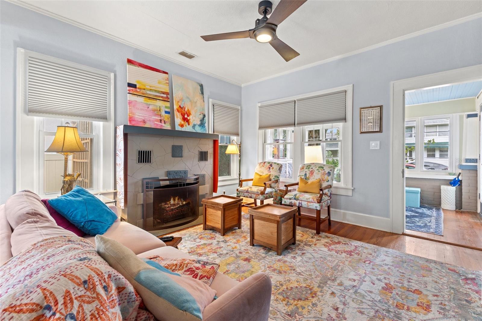 Living Room with Fireplace