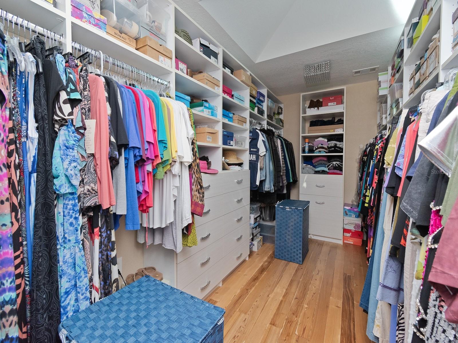 His and hers custom built closet