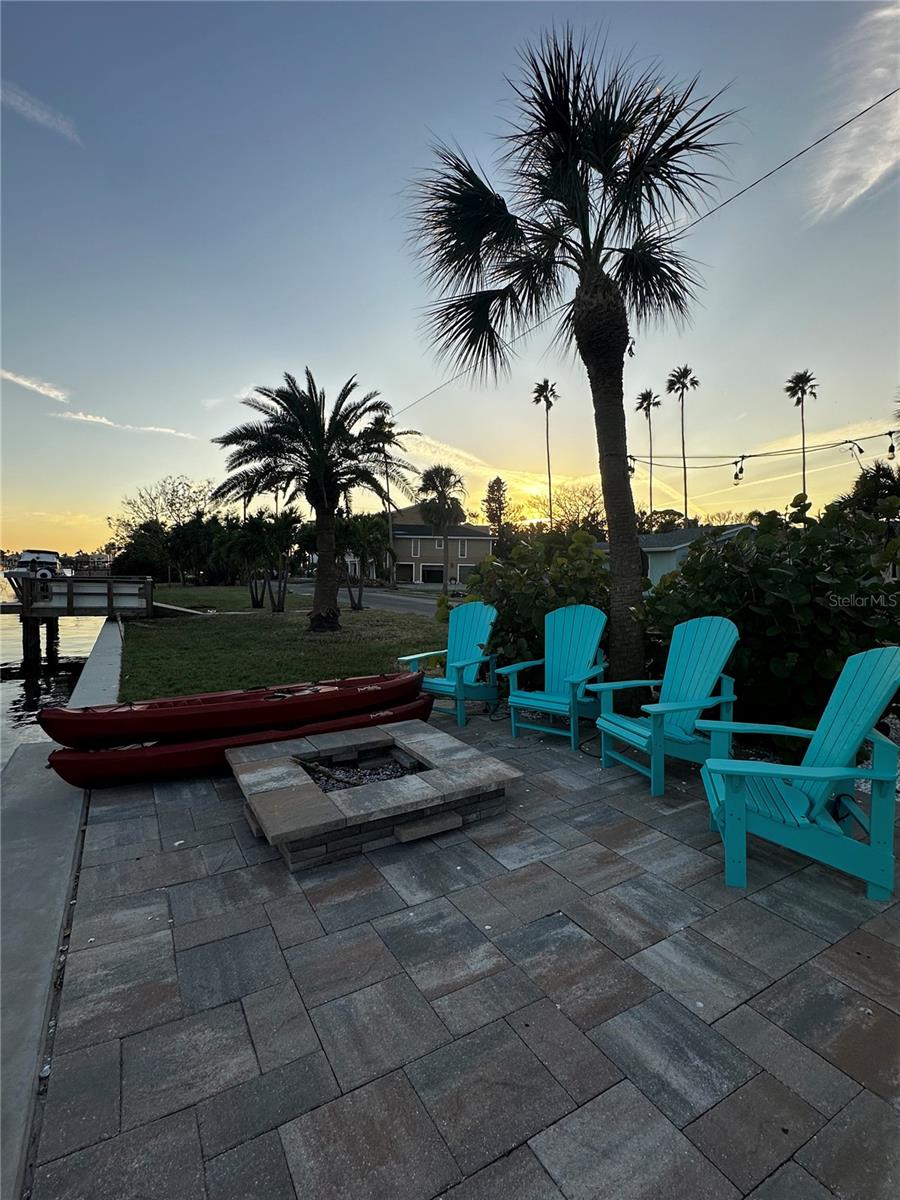 Firepit area by the dock