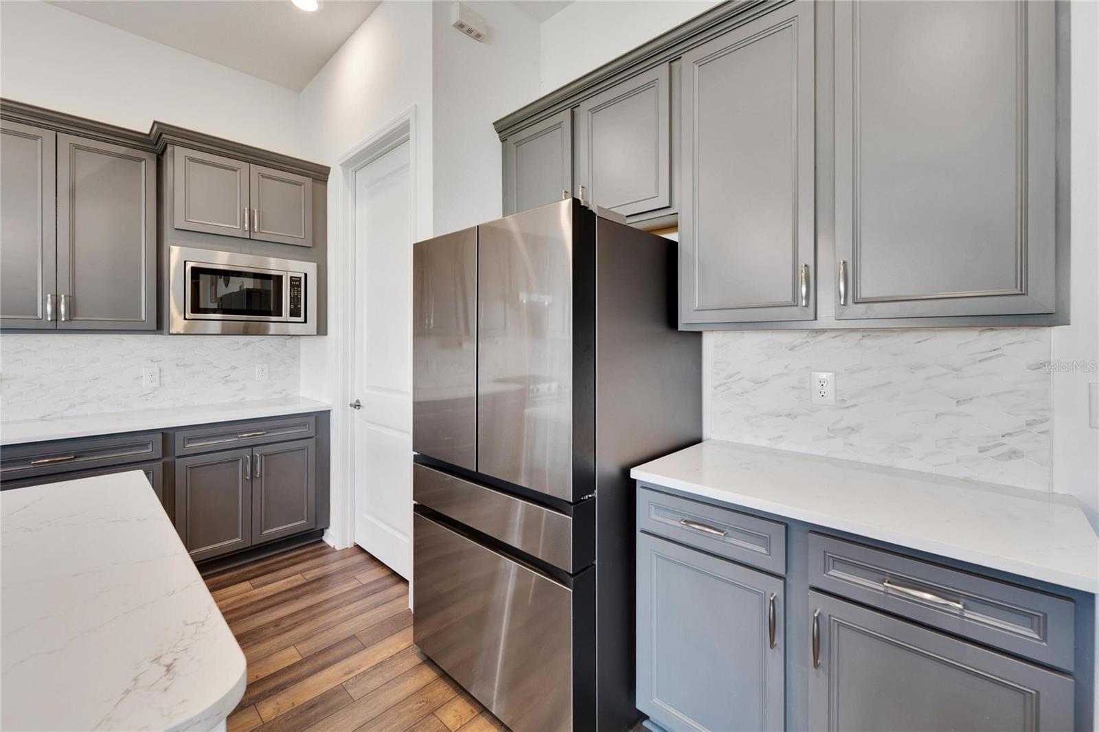 pantry and sleek handless fridge