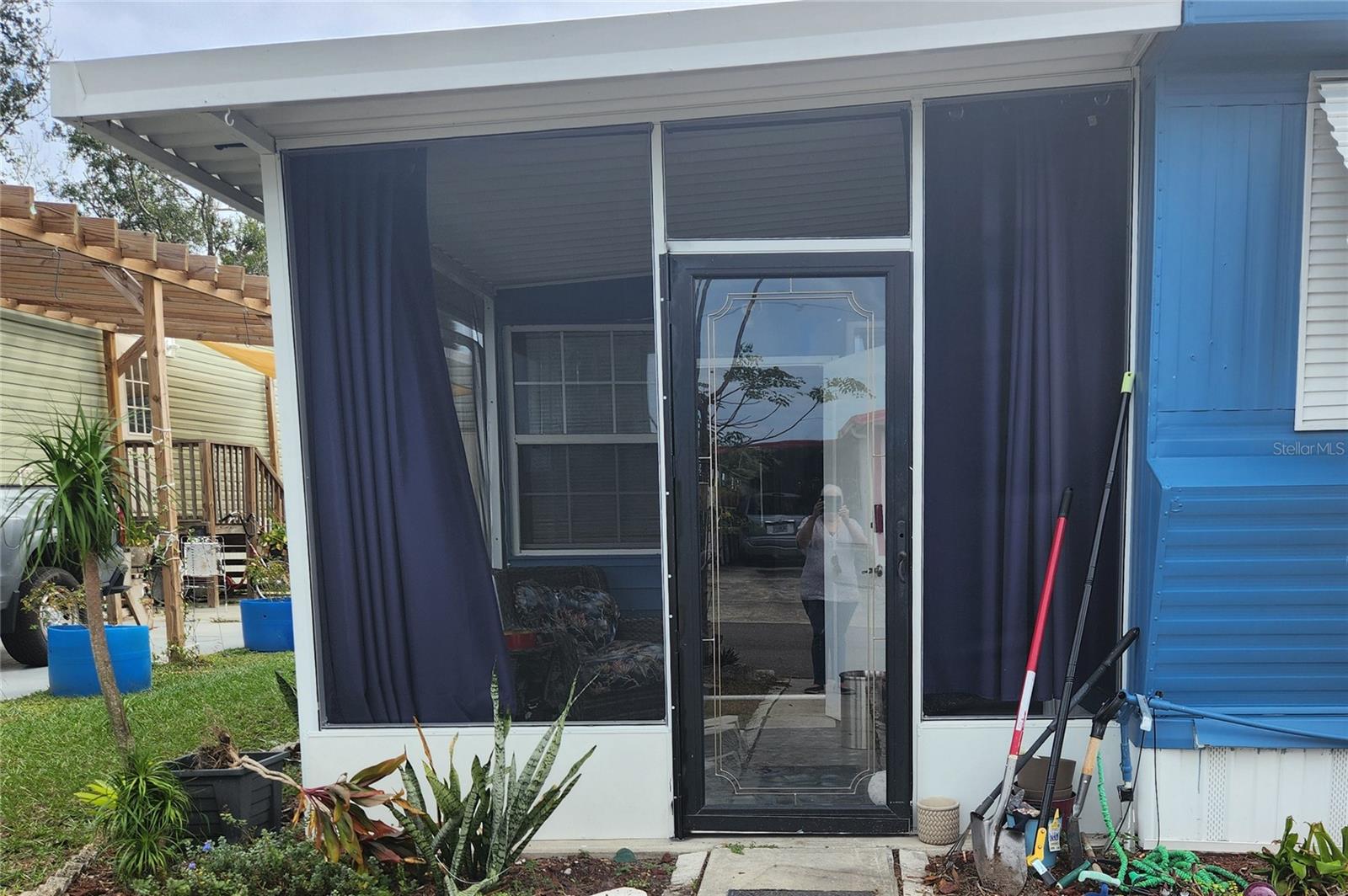 Newly installed front porch